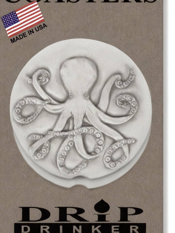 Octopus Car Coasters for wholesale by McCarter Coasters