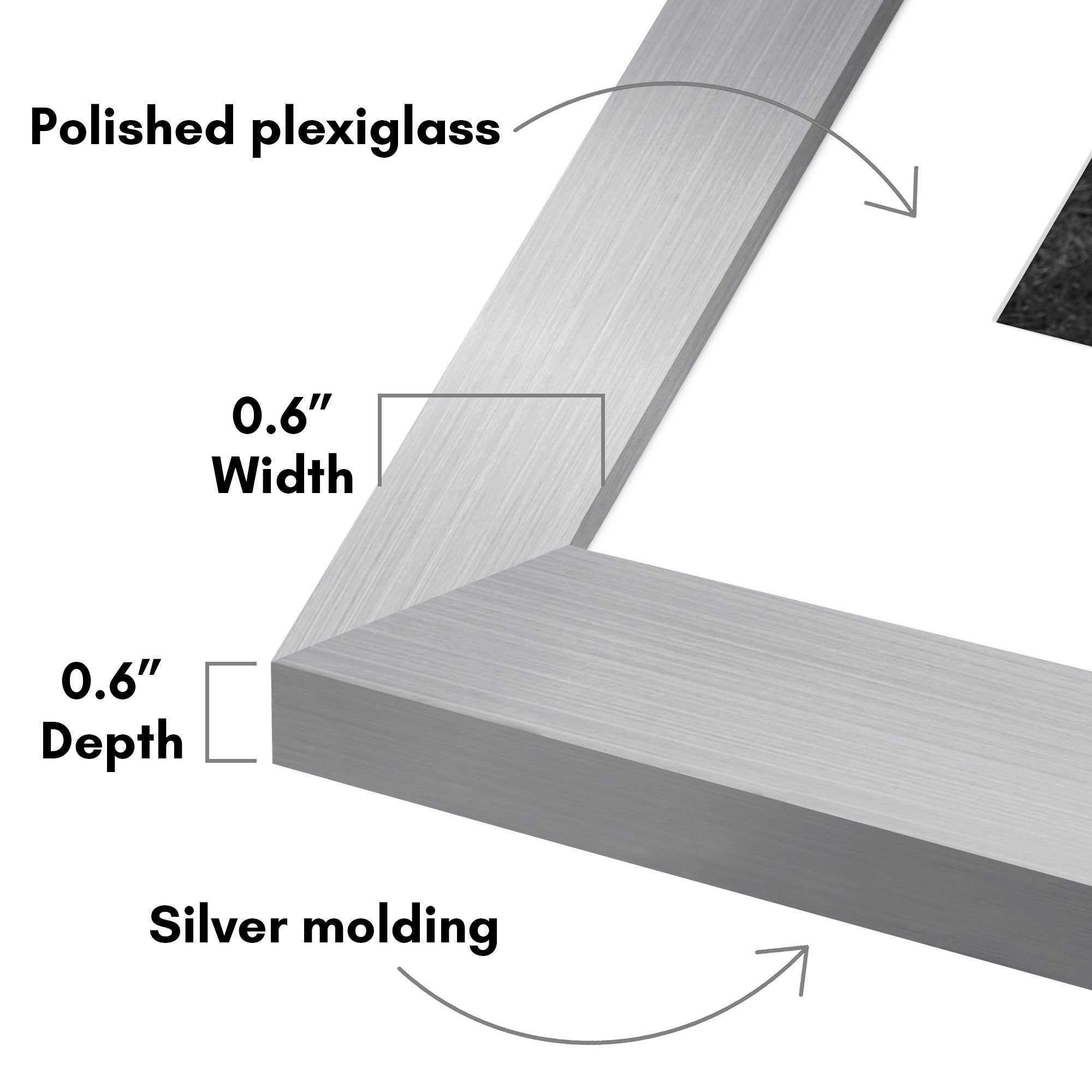 Americanflat - Wholesale Picture Frame - Americanflat 5 Pack Picture Frames With Mat Plexiglass Cover130