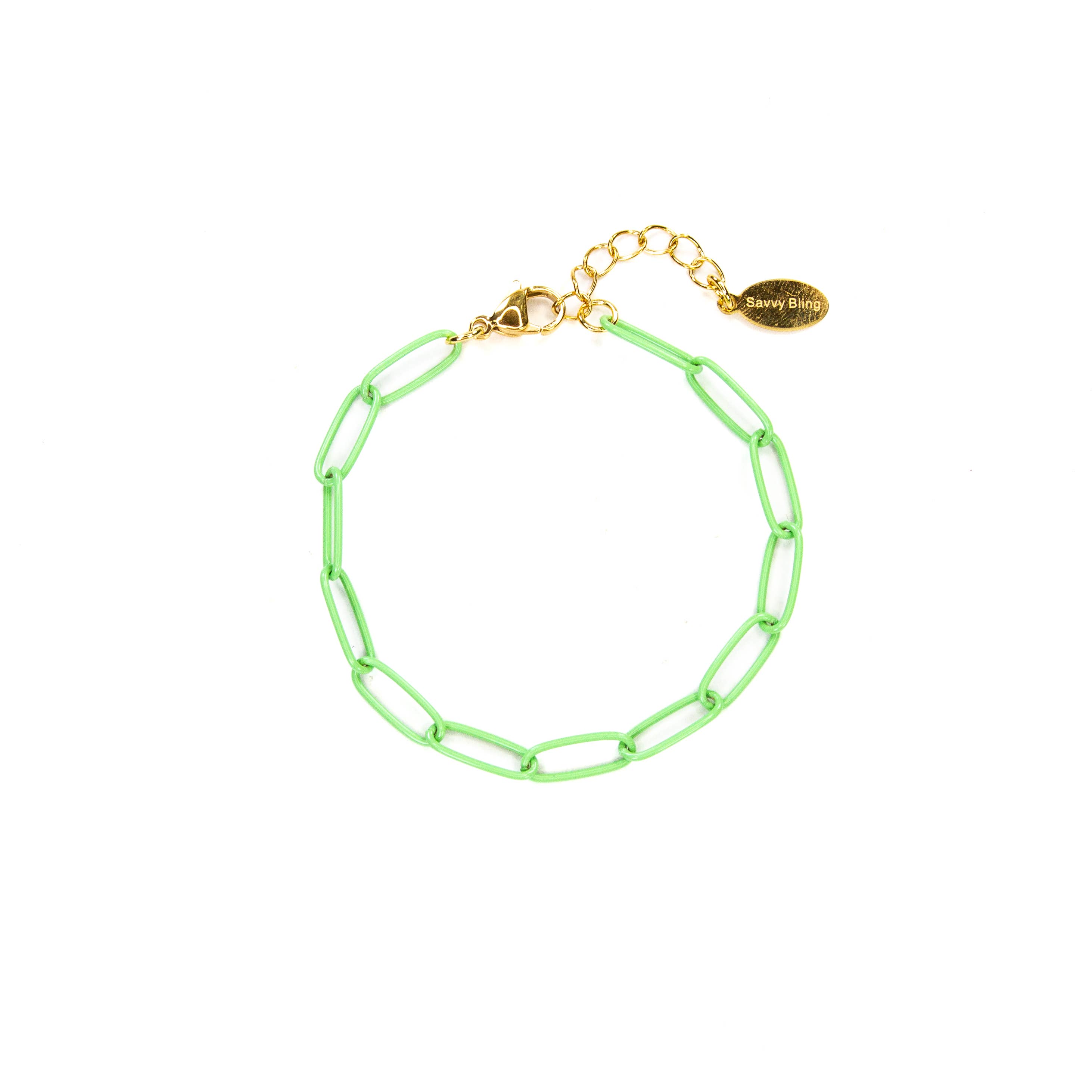 Savvy Bling - Wholesale Link & Chain Bracelet - Enamel 16+ Colors paperclip chain link bracelet20