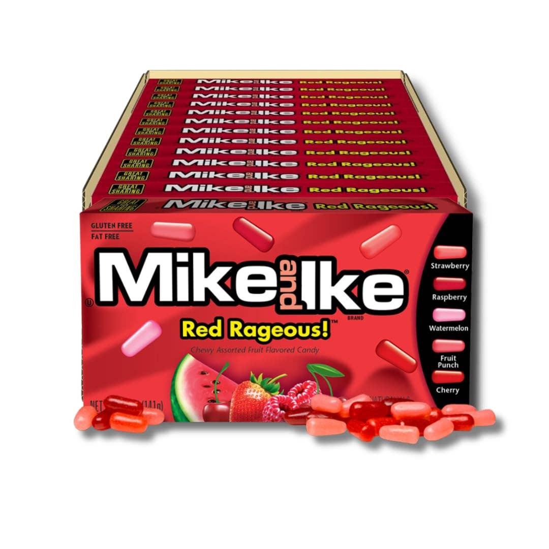 I Got Your Candy - Wholesale Gummy - Mike & Ike Red Rageous Theater Box 4.25oz - 12ct0