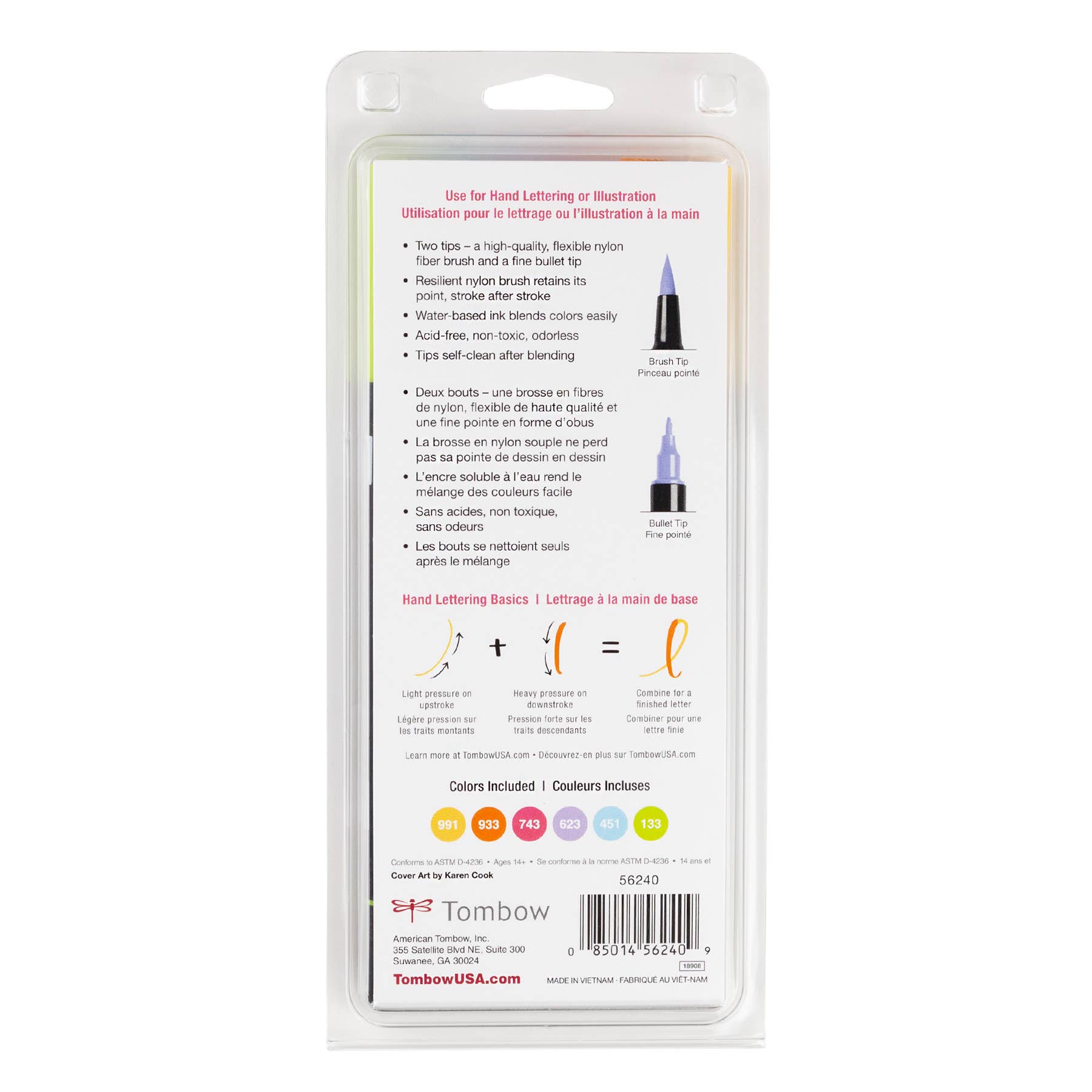 Tombow - Wholesale Marker - Dual Brush Pen Art Markers, Yay Sorbet, 6-Pack8