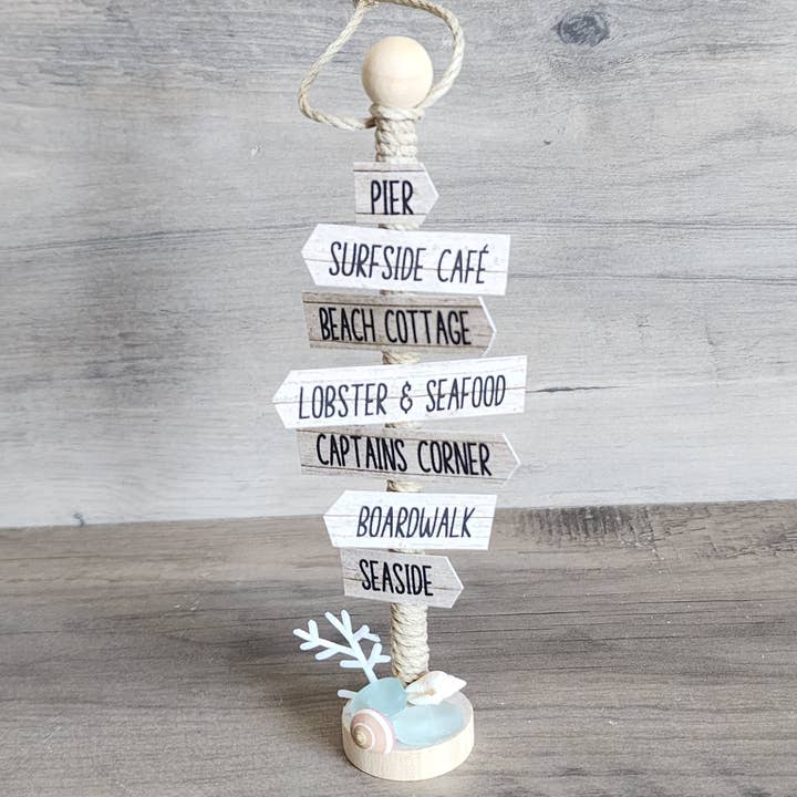 Beach Sign Hoilday Christmas Ornament for wholesale by ShoreItUp