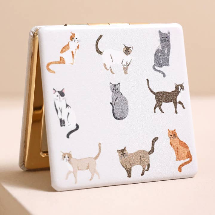 Cat Compact Mirror for wholesale by Lisa Angel