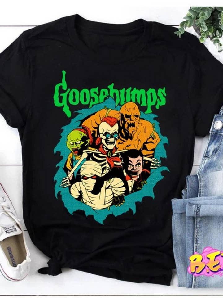 Black Mummies Goosebumps Graphic T-Shirt, Goosebumps Shirt, Horror for wholesale on Faire