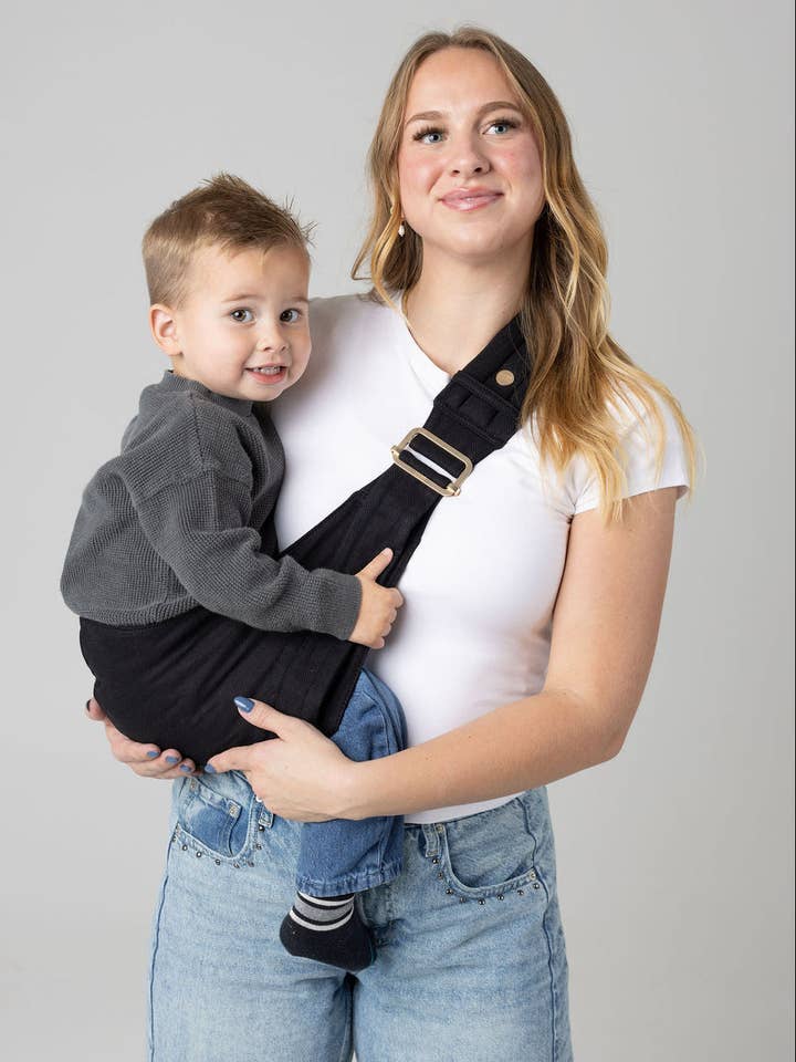 The Monarch Toddler Sling - Ebony for wholesale by Mabē Baby Carriers