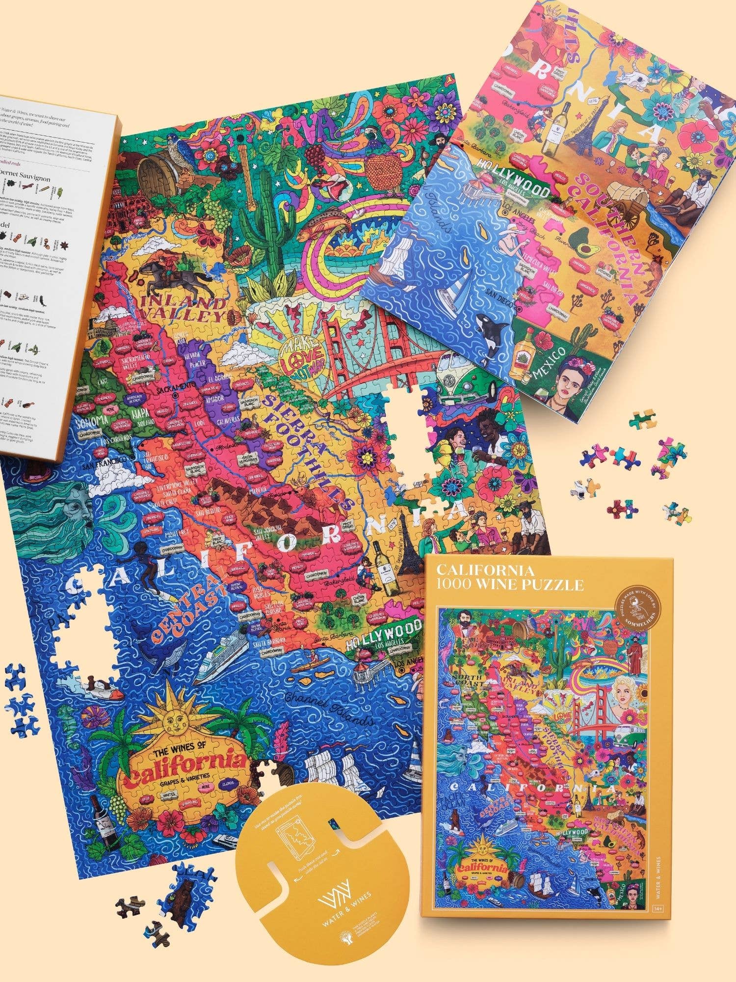Water & Wines – wholesale Puzzle – Adult – Wine Puzzle - California1