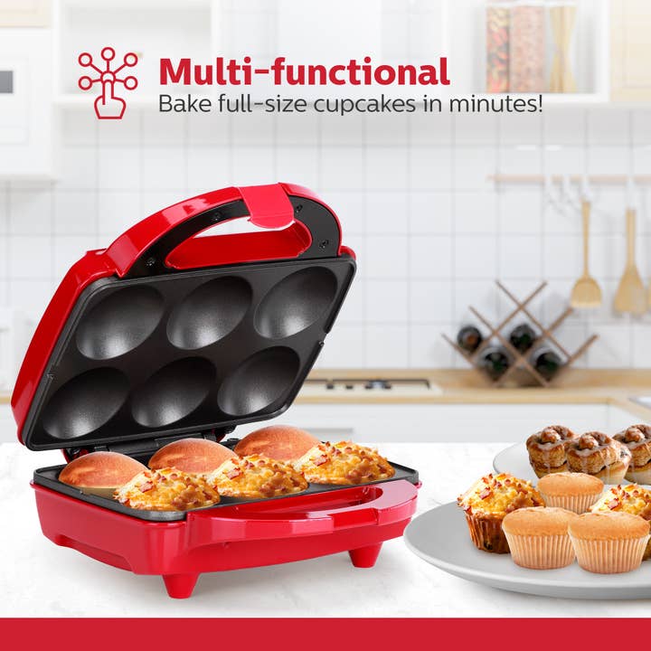 Holstein Housewares - Wholesale Kitchen Appliance - Holstein Housewares Cupcake Maker 6 Full Size Muffins29