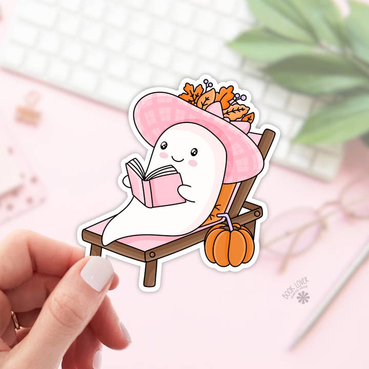 Ghost Reading Stickers / Bookish Stickers / Book Lover Gift for wholesale by Book Lover Merch Shop