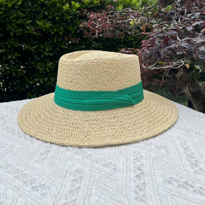 ACCITY - Wholesale Straw Hat - Women's - BEACH VACATION SUN FEDORA STRAW HATS FOR WOMEN_CWAH115112
