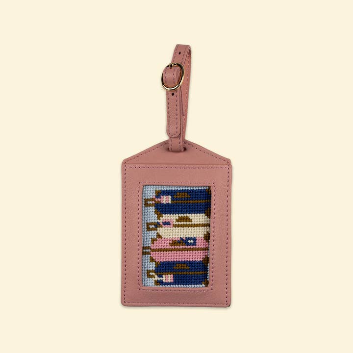 Happy Stitching - Wholesale DIY Craft Kit - Symphony of Suitcases Luggage Tag Kit: All-In-One, Self Finishing Needlepoint Kit2