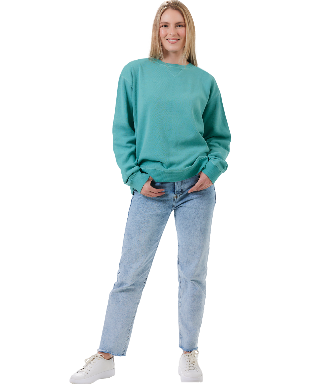 U.S. Apparel - Wholesale Sweatshirt - Women's - Unisex Garment Dyed Fleece Crew31