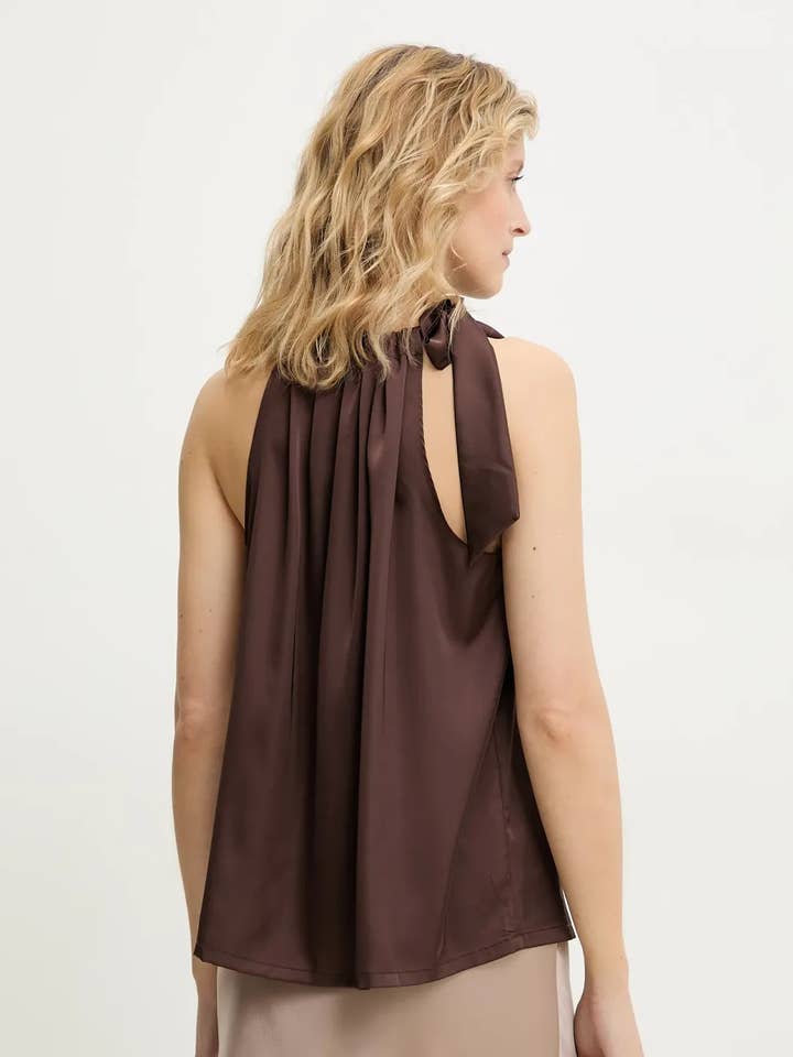 CHOKLATE PARIS - Wholesale Blouse - Women's - Satin Elisabeth top with bow at the collar - CK0809035