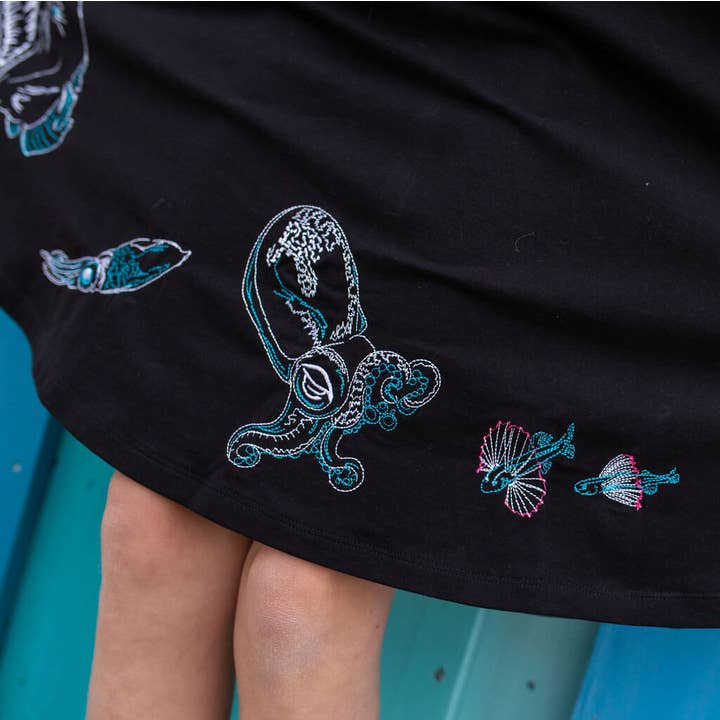 Princess Awesome - Wholesale Dress - Kids - Deep Sea Creatures Ballerina Dress with Pockets