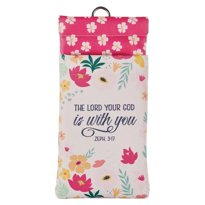 Christian Art Gifts - Wholesale Eyewear Cases & Holders - Women's - Eyeglass Case God is With You Zeph. 3:17