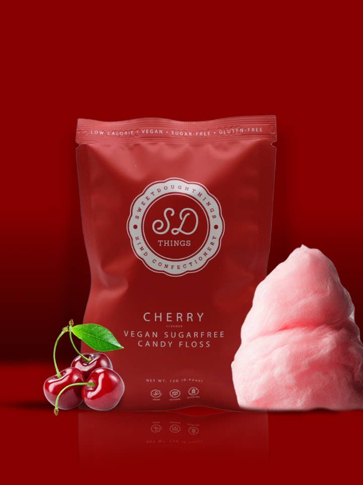 Zuckerfreier, veganer Zuckerwatte-Genuss für den Großhandel von SweetDoughThings LTD