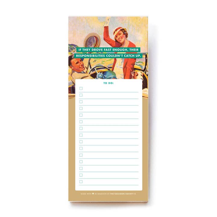 Catch Up - Fridge Notepad for wholesale by The Raccoon Society