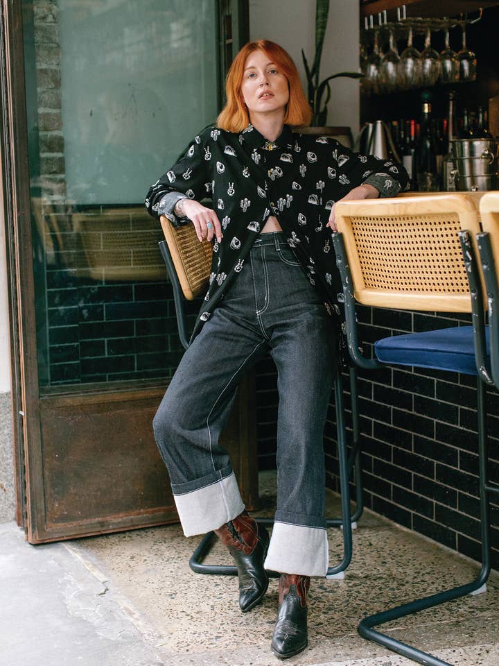 Pyknic – Großhandel Hemd mit Button-down-Kragen – Damen – No Problemo Langärmliges Taco-Kaktus-Avocadohemd mit Knöpfen7