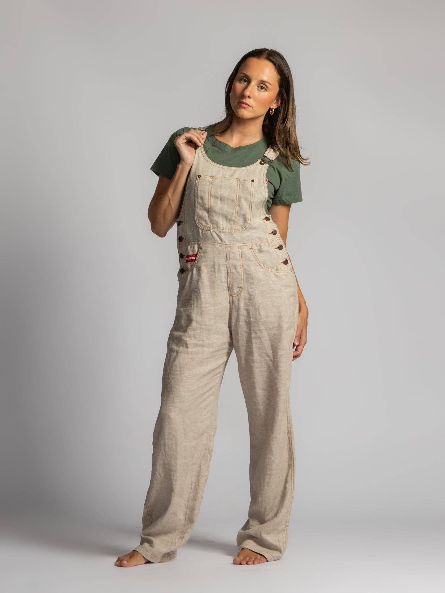 Women's Playwear Overall - Flax Linen for wholesale on Faire0