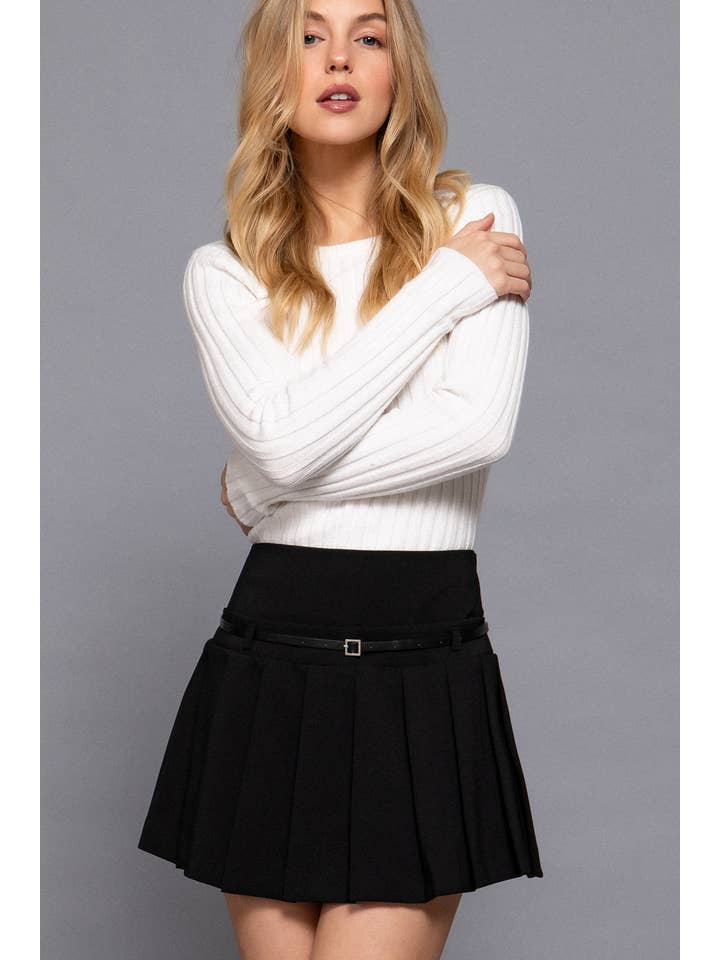 Active Basic | Active USA – Engroshandel Nederdel - Dame – Miniskjørt med mellemtalje med bælte og undershorts14