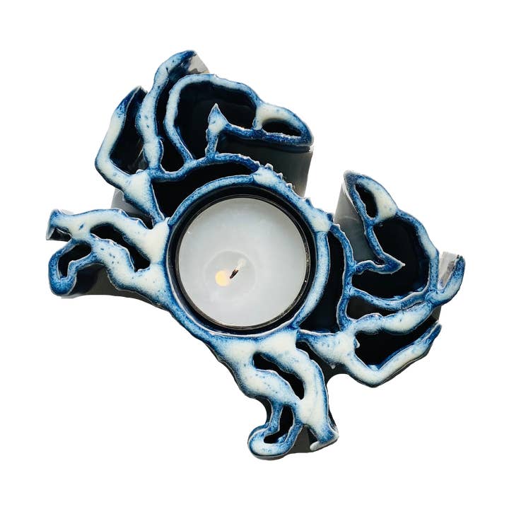 Crab Tealight Holder - Stoneware Pottery for wholesale by Bay Pottery