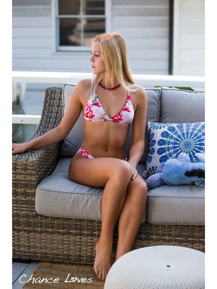 Chance Loves - Wholesale Swim Top - Women's - AZALEA | Fixed Swimsuit Triangle Top | Padded | Junior Girls