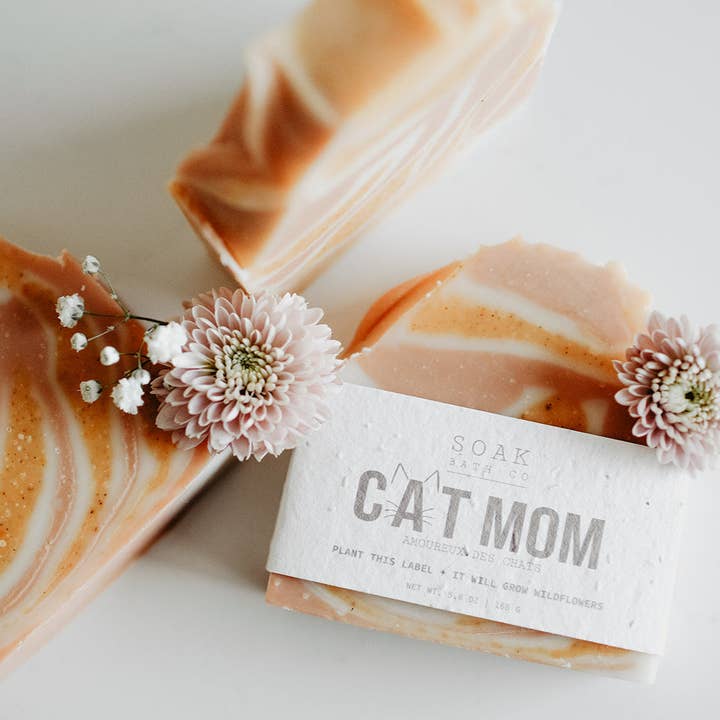 Cat Mom Soap Bar - Made in Canada for wholesale by SOAK Bath Co