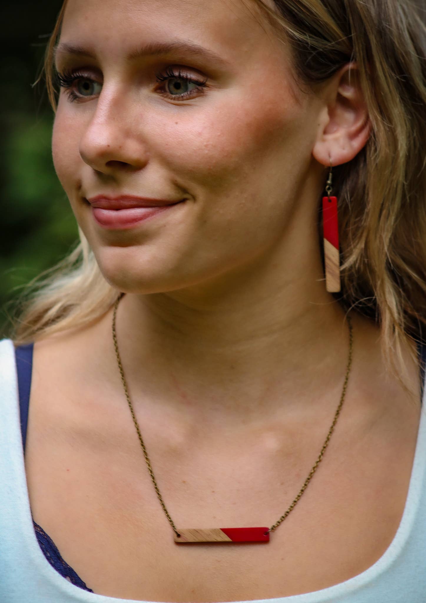 Kentucky Moon Designs - Vendita all'ingrosso Collana con ciondolo/pendaglio - Collana bohémien rossa+collana boho + leggera1