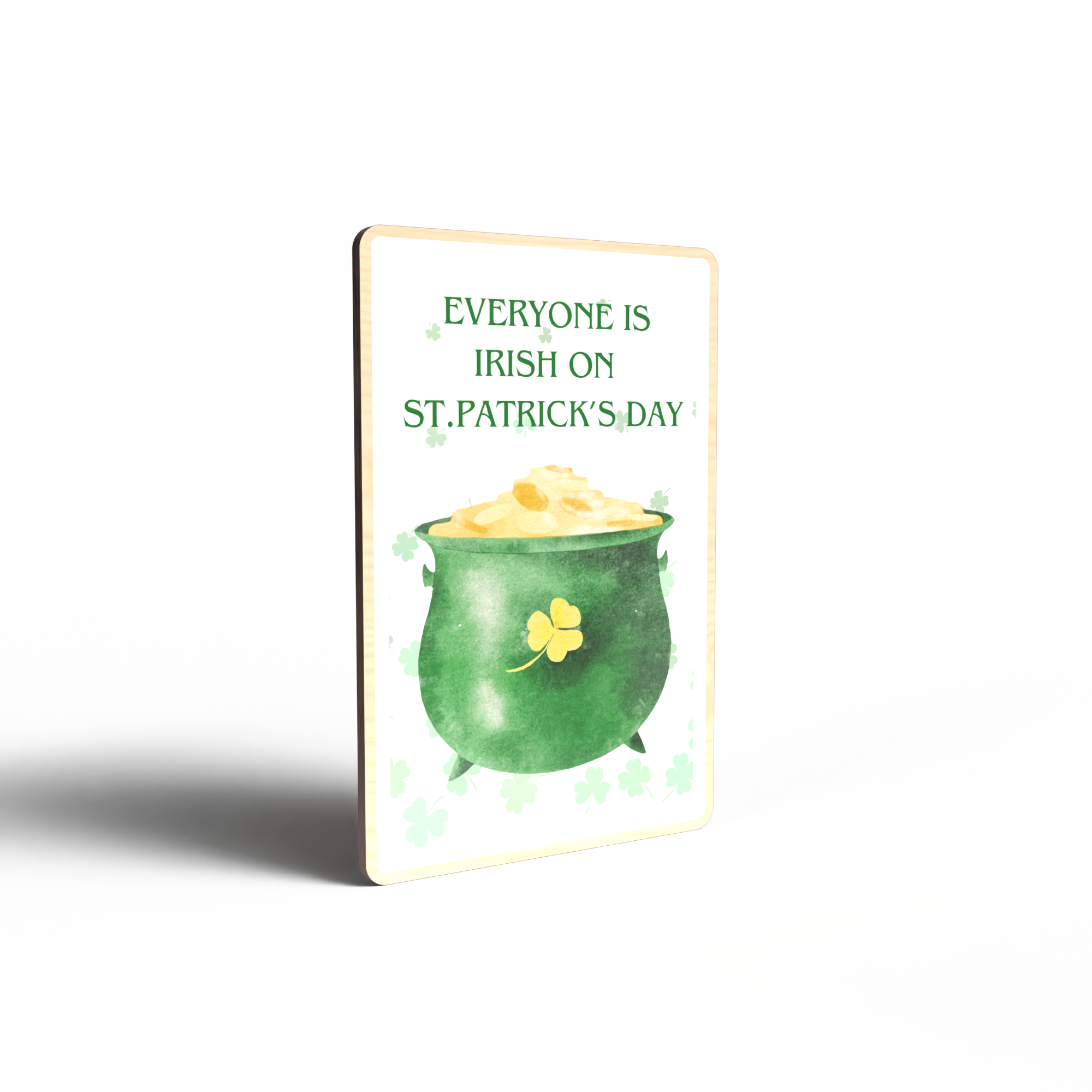 Lifeforce Glass, Inc. - Vente Cartes postales - Carte postale en bois durable pour la Saint-Patrick1