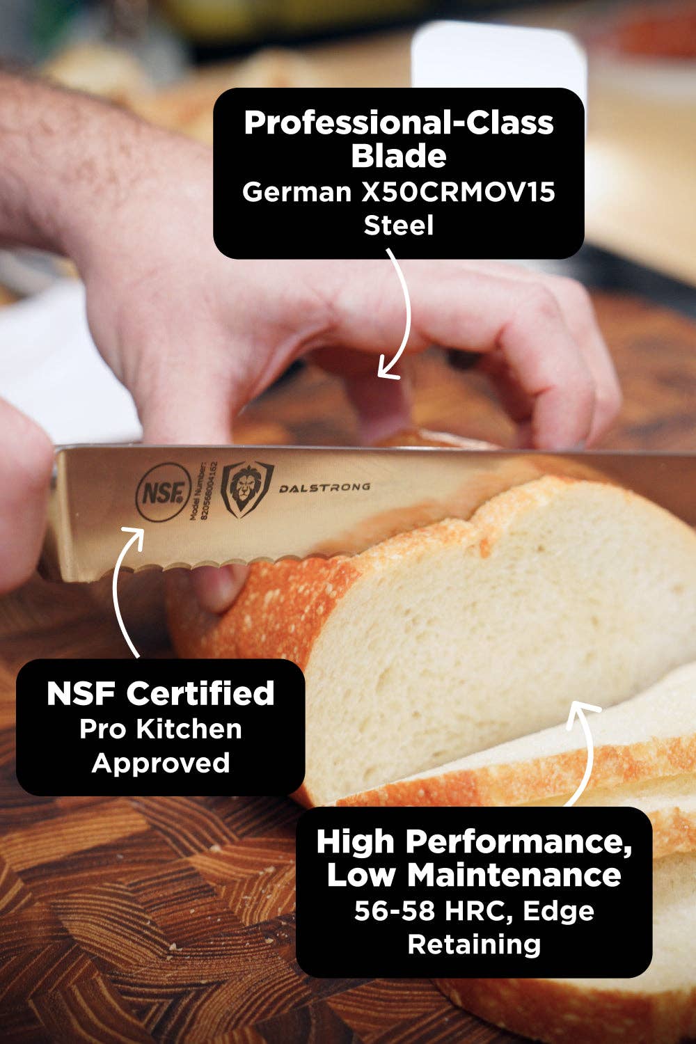 Dalstrong - Wholesale Knife Set - 18-piece Colossal Knife Set with Block | Red Handles | Gladiator Series | Knives NSF Certified | Dalstrong ©6