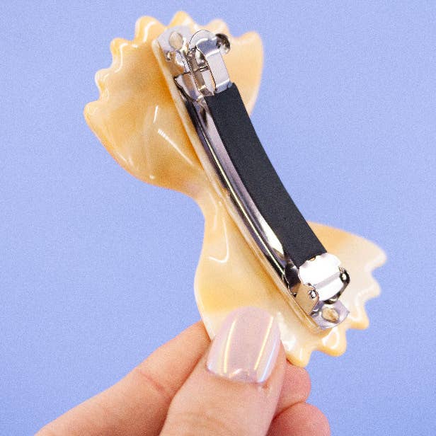 Joanna Behar - Wholesale Barrette - Women's - Farfalle bow tie italian pasta hair barrette2