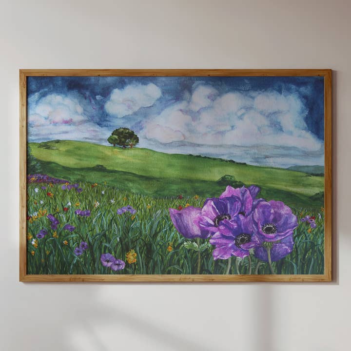 BETRACHTE DIE LILIEN, ANEMONEN AM BERG DER SELIGPREISUNGEN für den Großhandel von Rose Harrington