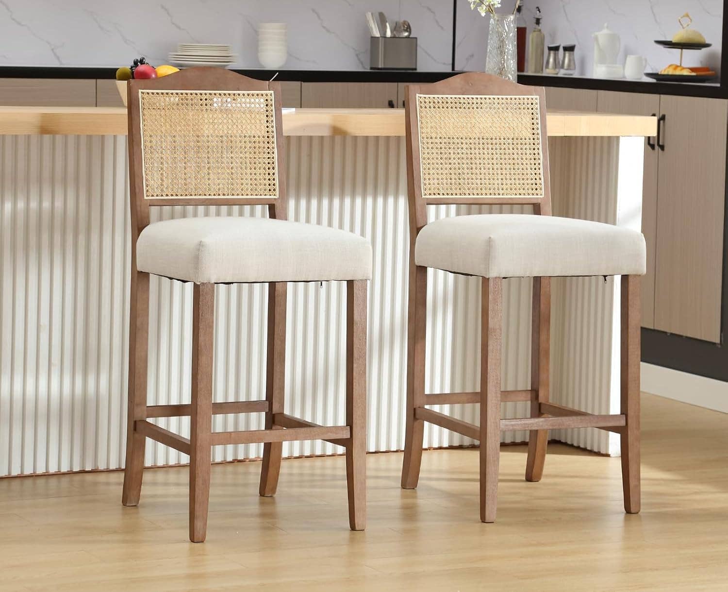 Counter Height Bar Stools Set 2 30 Inch Beige For Kitchen Island for wholesale on Faire
