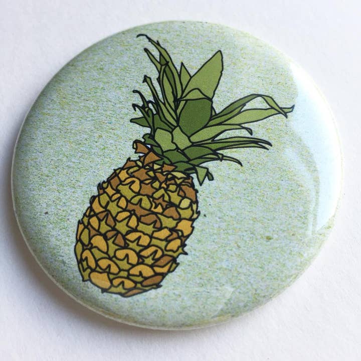 Pineapple pocket mirror for wholesale by Kate Broughton
