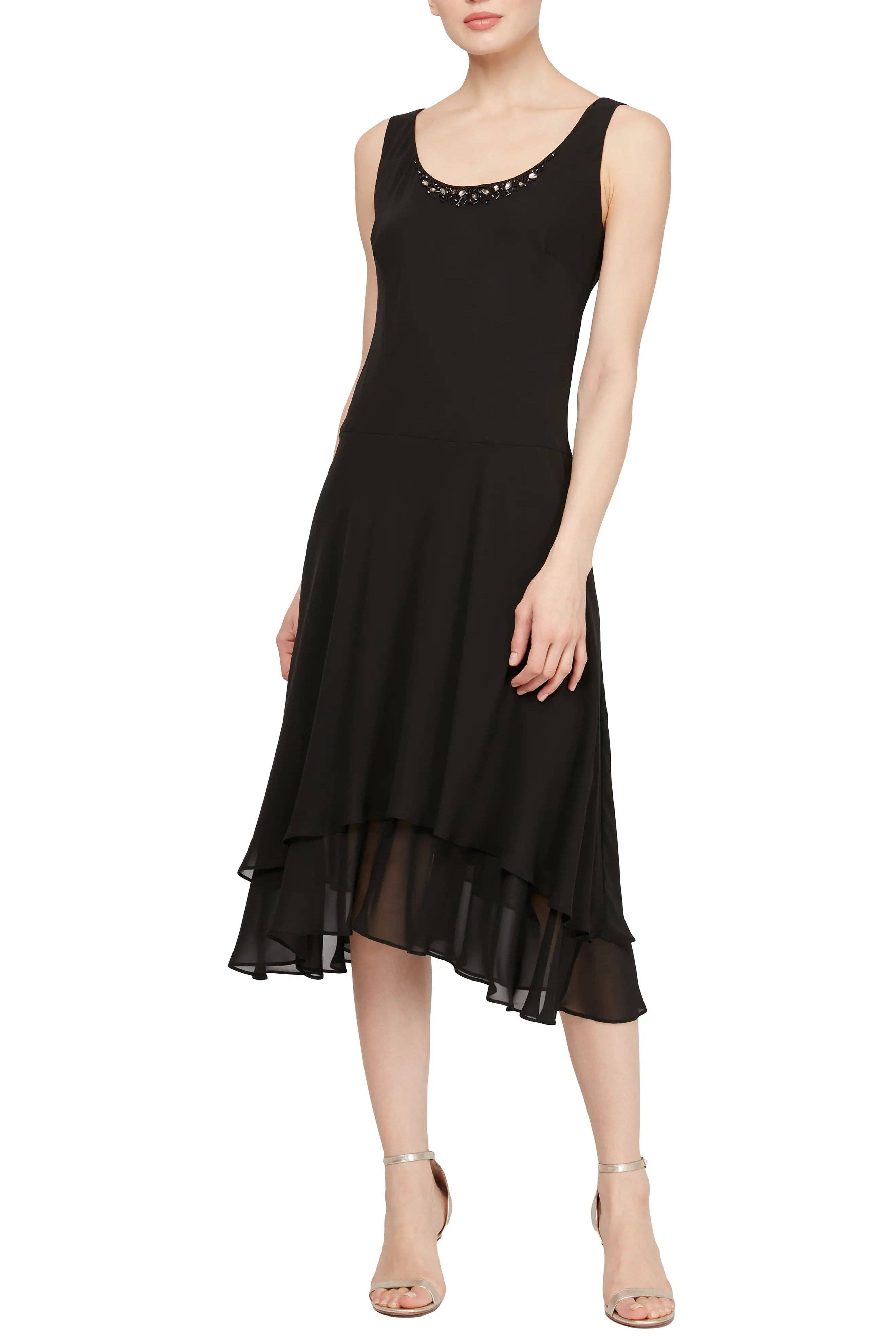 Immediate Apparel - Wholesale Dress - Women's - SL Fashion Beaded Trim Chiffon Dress Jacket Set9