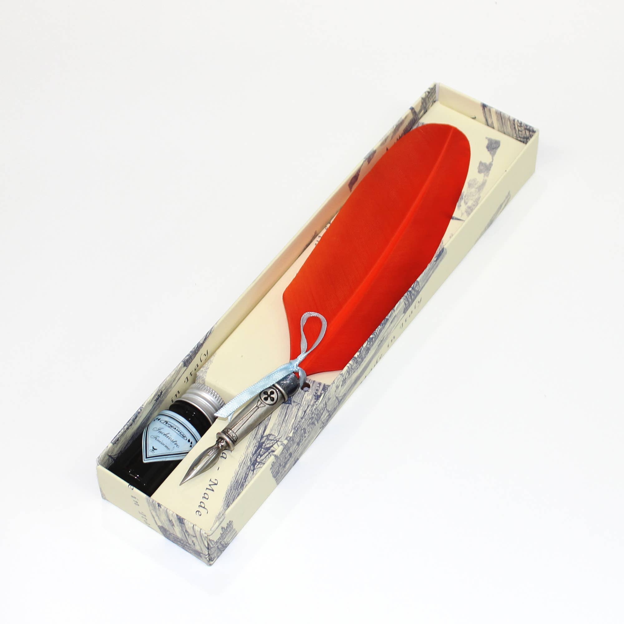 San Lorenzo Design – Caneta por atacado – Caneta de pena clássica, com metal decorativo. Caligrafia7