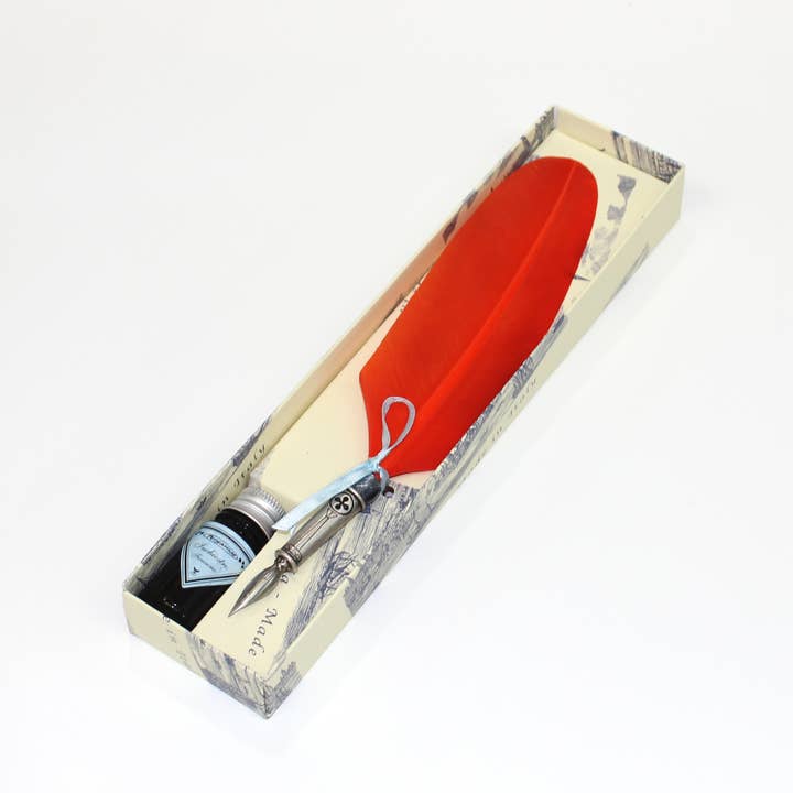 San Lorenzo Design – Caneta por atacado – Caneta de pena clássica, com metal decorativo. Caligrafia7