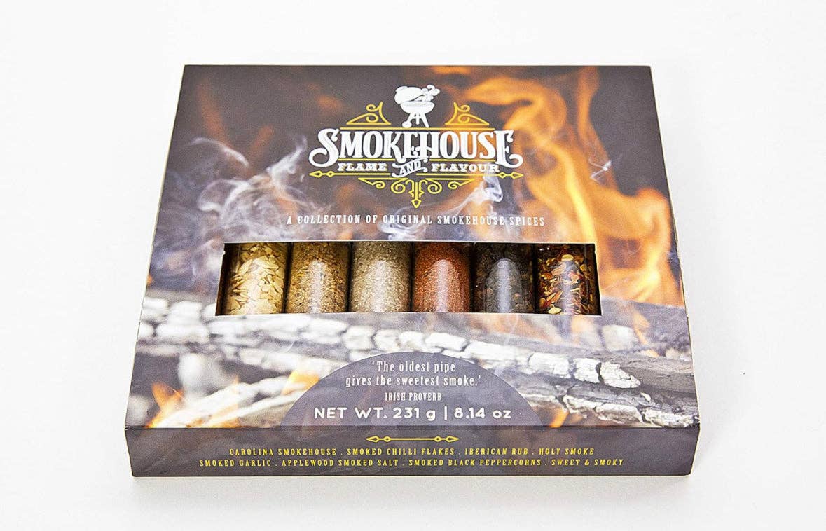 The African Home Goods - Vendita all'ingrosso Mix di spezie - Smokehouse Flame and Flavour, set di 8 esclusive confezioni per la selezione di spezie affumicate, insolite idee regalo per la cucina, per buongustai, goditi Smokey Sunday Roast Spice7
