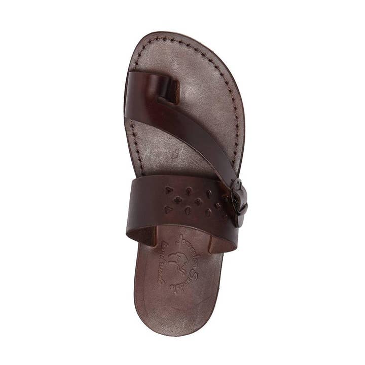 Ezra - Leather Cut Out Sandal | Brown for wholesale on Faire