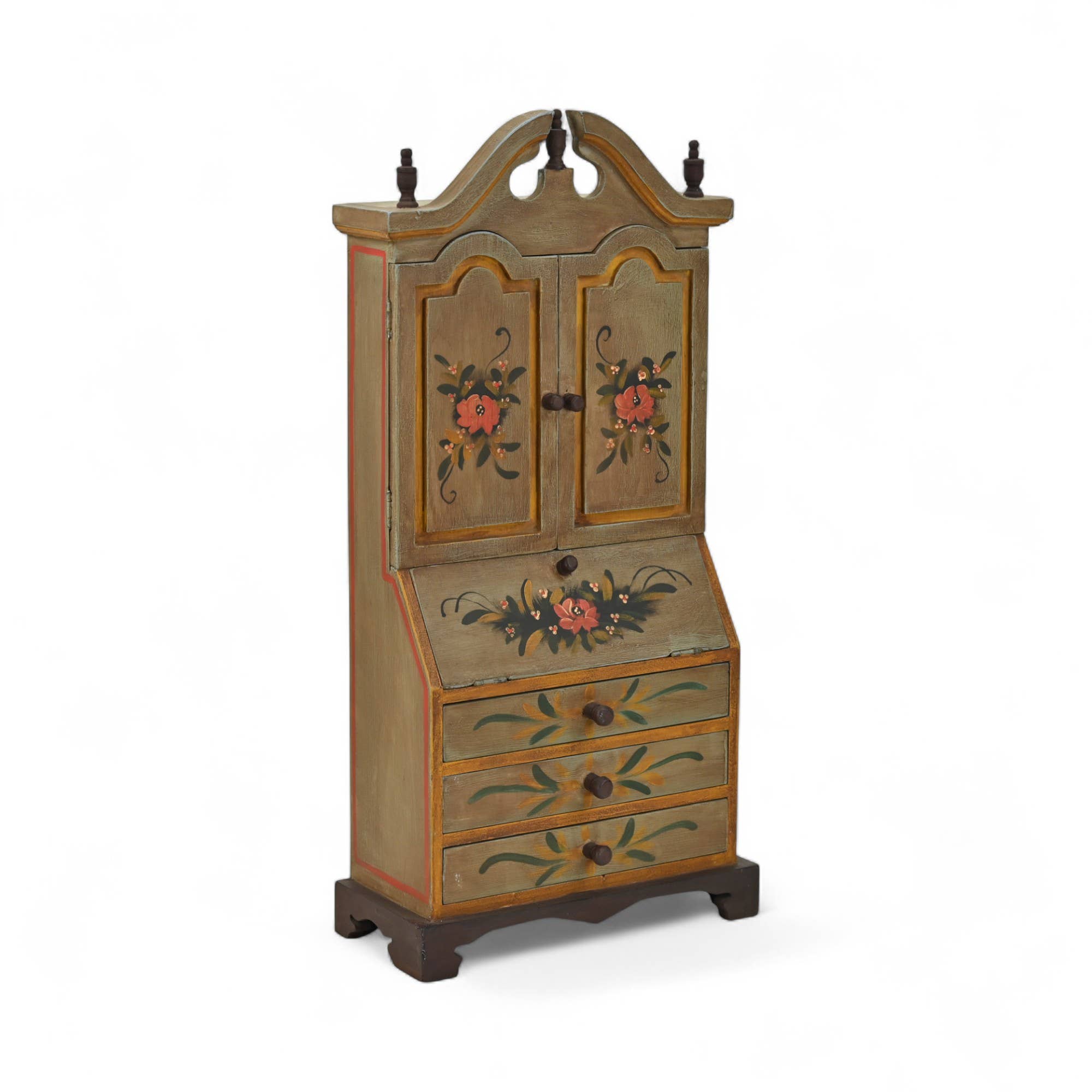 Cheungs Home Decor - Wholesale Decorative Tabletop Object - Flower Themed Mini Wood Decorative Armoire | Jewelry Chest0