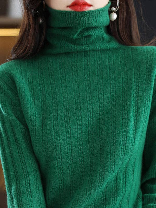 VividLux – Pulôver - Mulher por atacado – Tops de camisola de manga comprida Skinny Keep Warm de cor sólida e gola alta20