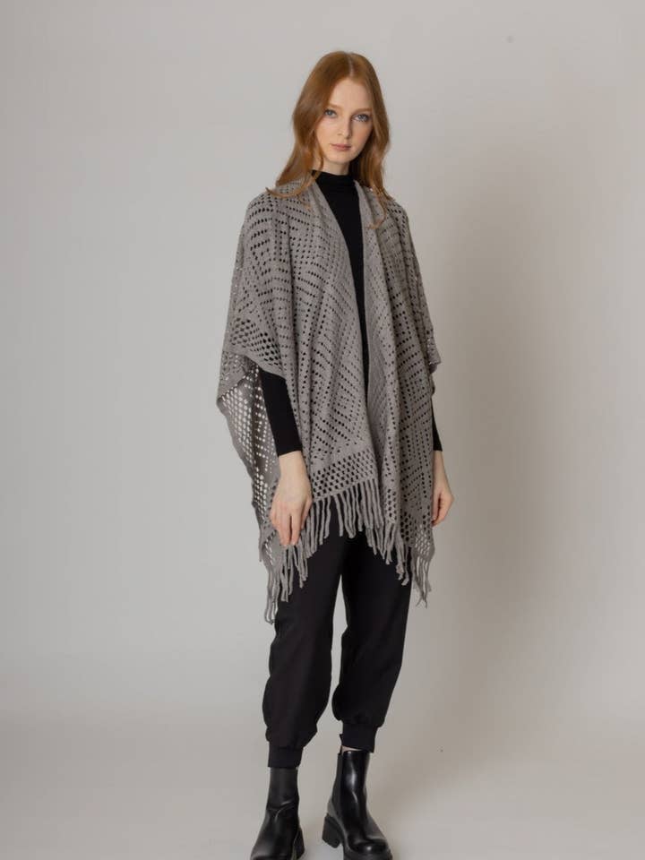 Geometric Ruana for wholesale by Do Everything In Love®