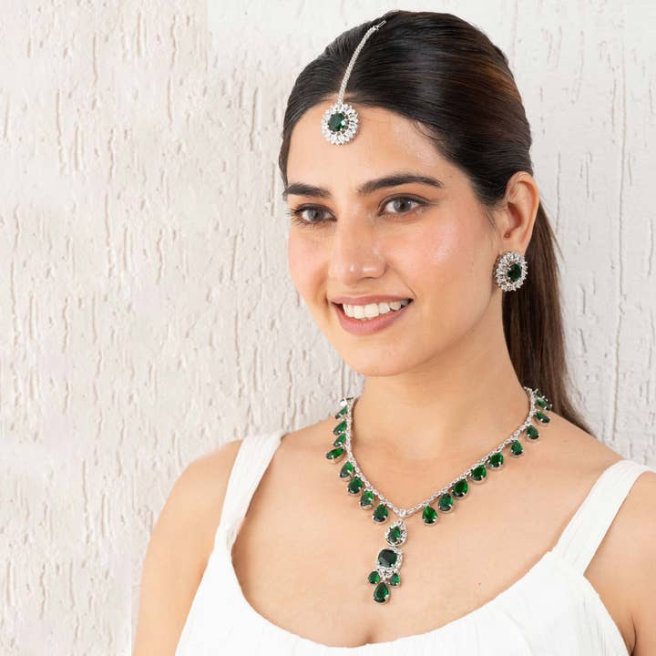 Set di Collana Reale Noor-E-Panna per la vendita all'ingrosso da parte di Vinnis Jewelry