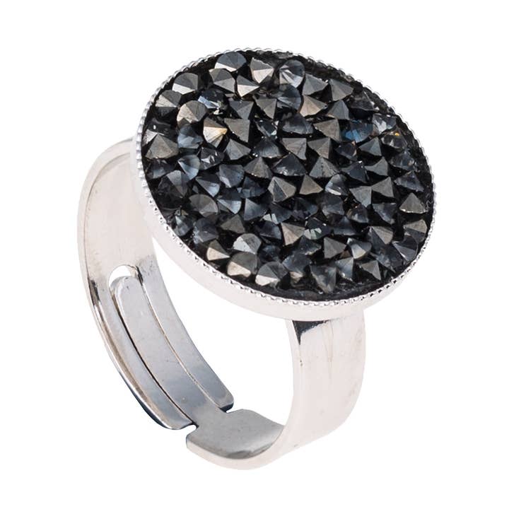 BAGUE PIERRE COULEUR 6MM PLAQUÉ ARGENT pour la vente par Destellos Mediterranean Jewels