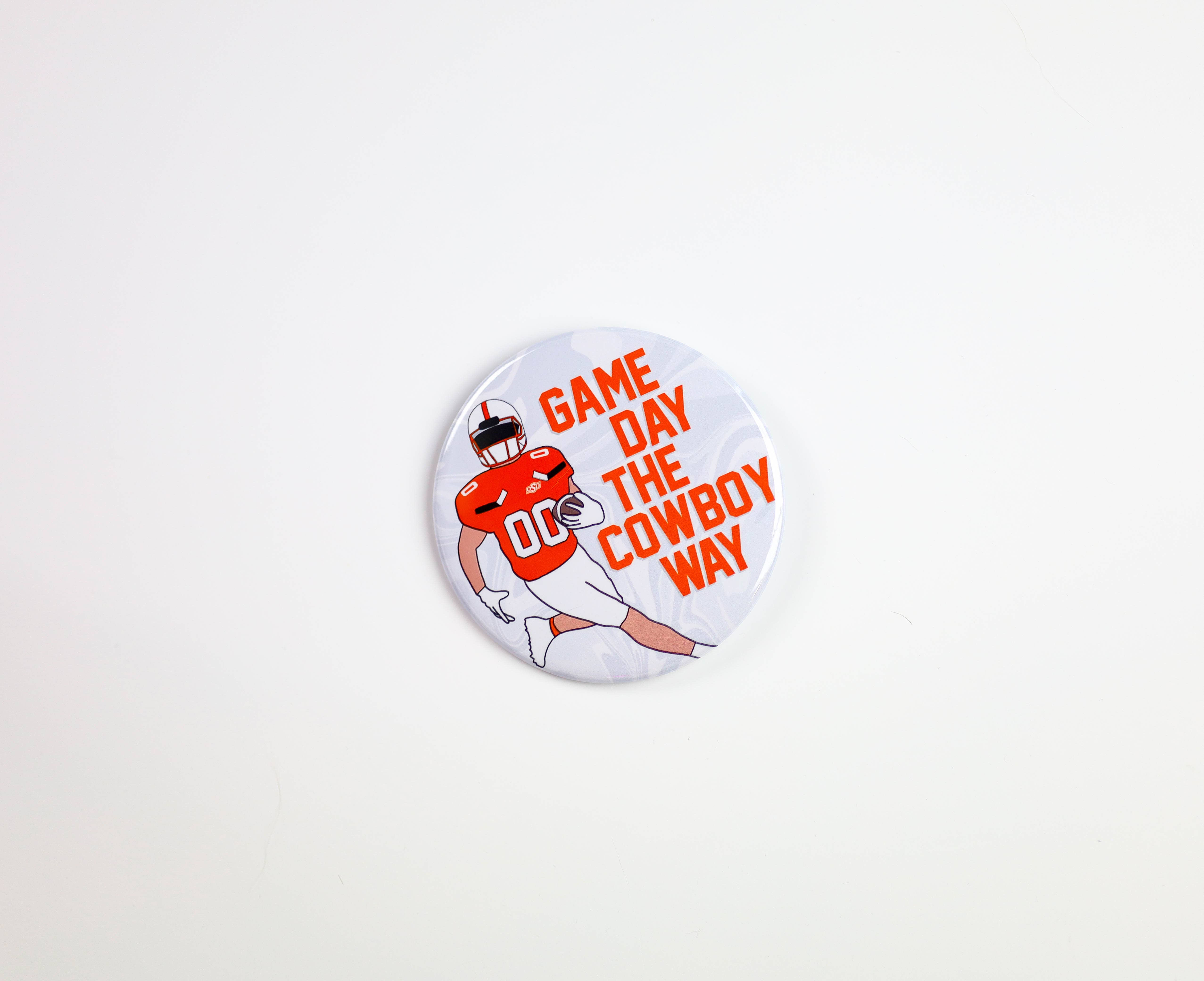 Tailgated Co. - Wholesale Lapel Pin/Button - Oklahoma State University Game Day Buttons | Pinback Pins1