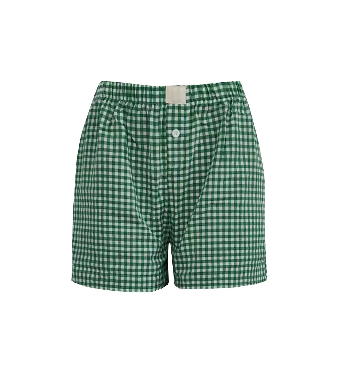 Rosa Clothing - Wholesale Lounge Shorts - Women's - Lysandra Gingham Pull-On Boxer Shorts11