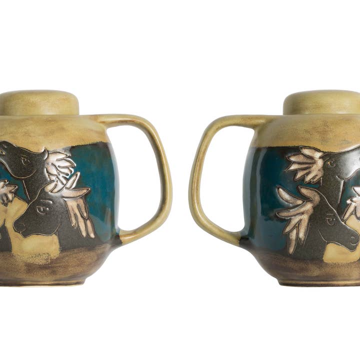 Mara 44oz Round Tea Pot - Horses for wholesale by Galleyware