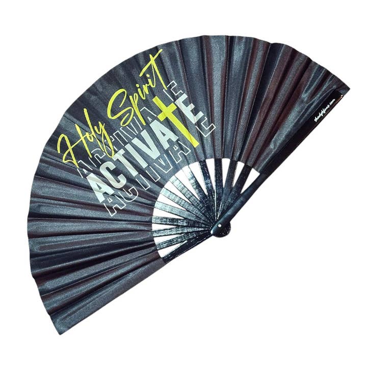 Shady B Fans - Wholesale Handheld Folding Fan - Holy Spirit Activate Clack Fan