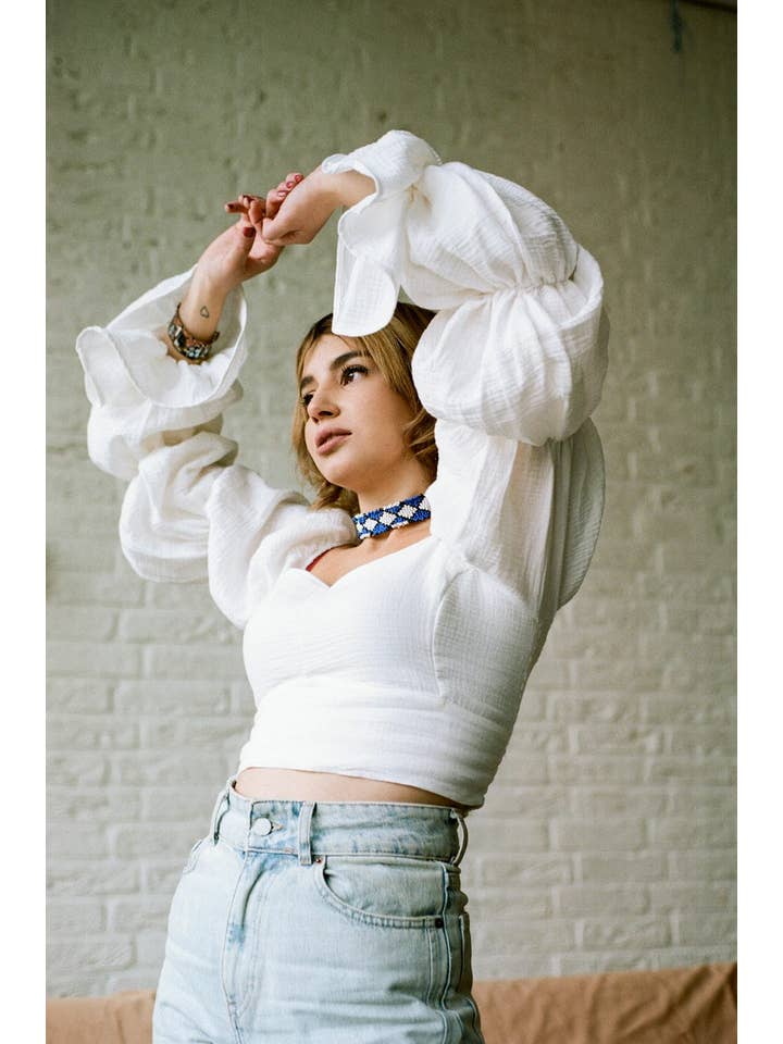 House Of Useless - Wholesale Blouse - Women's - Ivory Top2