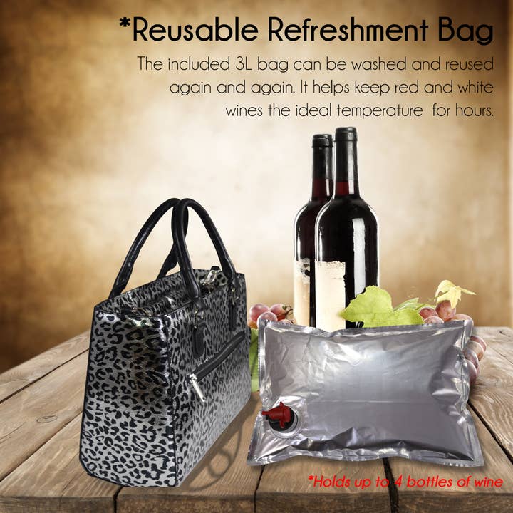 Primeware Inc. â wholesale Vinkasse â Drink handvĂ€ska | Vin handvĂ€ska Safari Design5