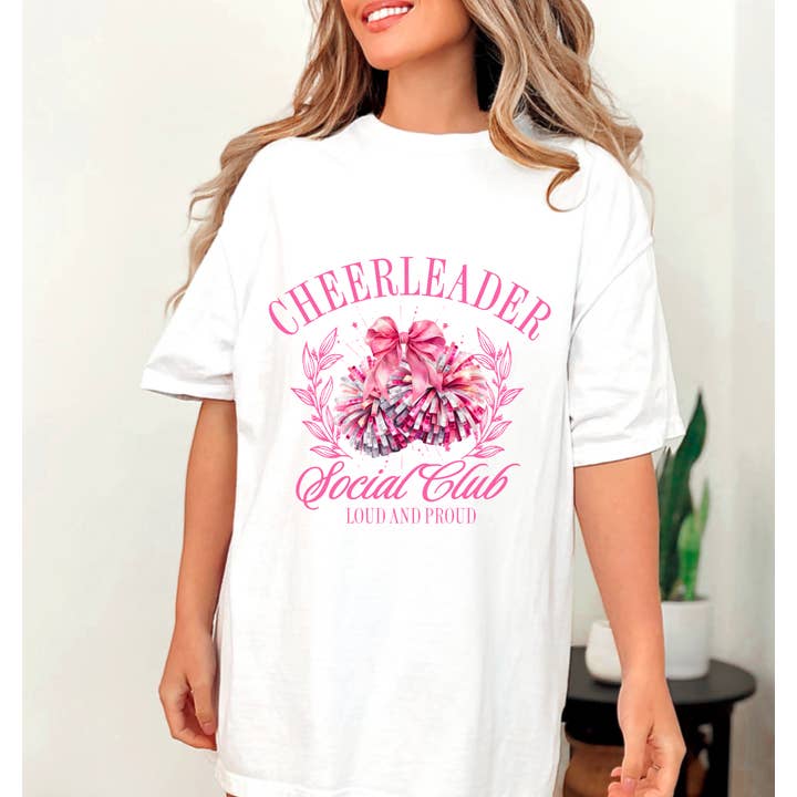 Cheerleader Social Club Graphic Tee for wholesale by Gia Gifts Boutique